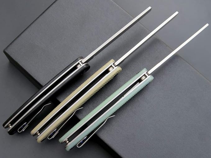 Eafengrow EF939 Folding Pocket Knife with D2 Steel Blade G10 Handle; EDC Pocket Folding Knife for Camping Survival and Outdoor (Desert)