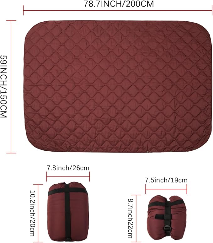 Poncho Liner Military Blanket Outdoor Camping Blankets for Travel, Beach, Grass, Picnic, Car Emergency, Outdoor, Survival