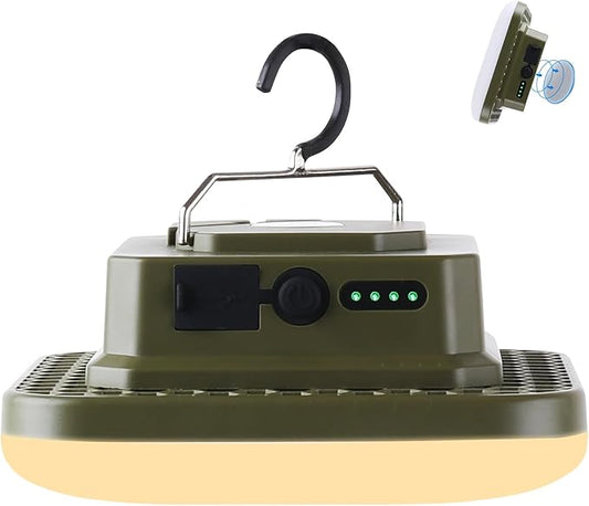 10800mAh Rechargeable Hanging Tent Light with Magnet, 30W 4000LM LED 4 Color Lighting Modes Camping Lantern, Portable IPX5 Waterproof LED Flashlight for Emergency & Gift