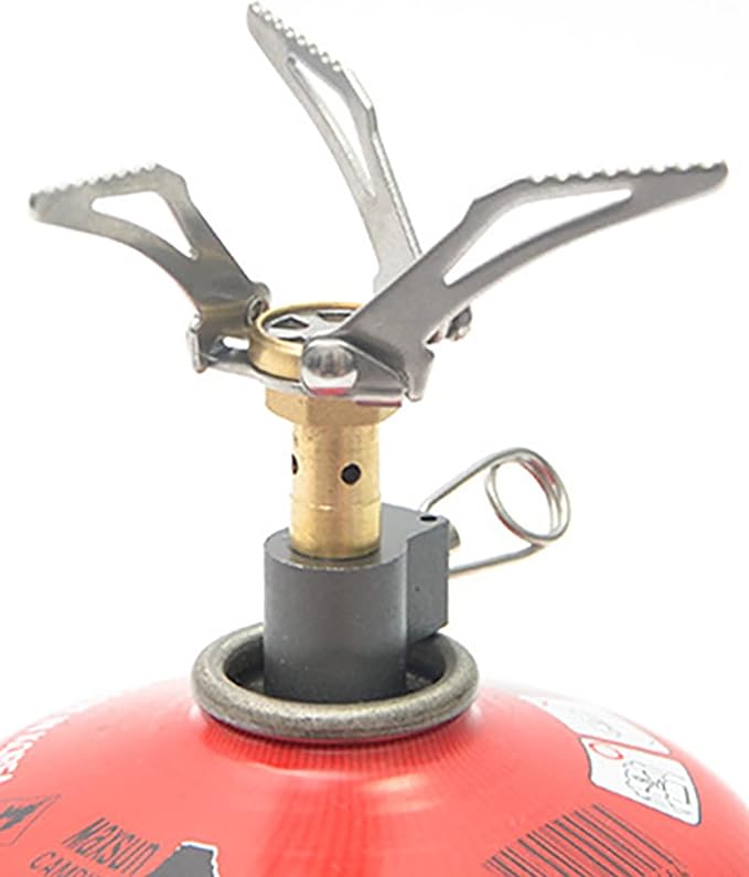 Mini Backpacking Stove,Pocket Rocket Burner,Ultralight Camp Gas Stove,Portable Propane Burner,Lightweight Butane Burner for Camping Hiking Traveling Picnic Outdoor-3000W-Flannel Storage Bag