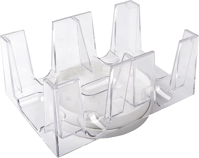 GSE Games & Sports Expert 6-Deck Revolving Canasta Card Tray, 360° Rotating Playing Card Holder, Swivel Cards Holders for Hand & Foot, Rummy, UNO Games