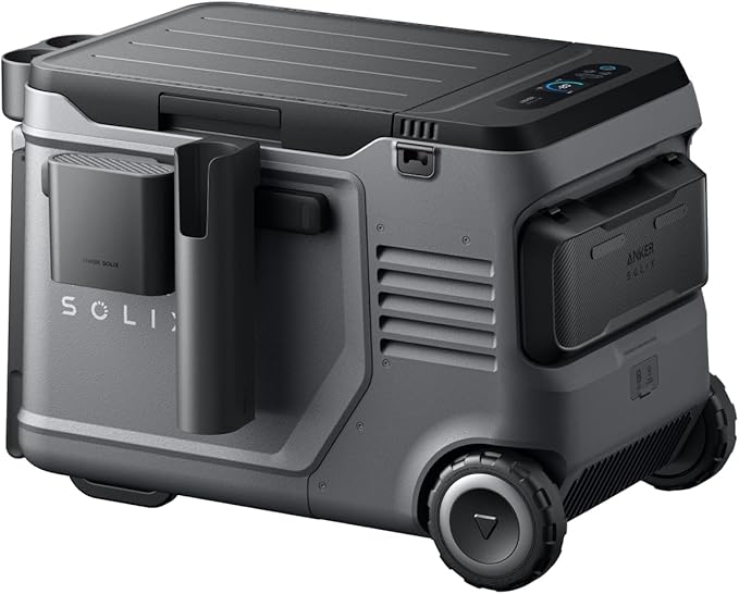 Anker SOLIX EverFrost 2 40L Cooler with Road Trip Kit, 42 qt Car Refrigerator, Electric Cooler with 288Wh Battery, Powered by AC/DC or Solar, for Camping, Travel, Fishing (Only 1 Battery Included)