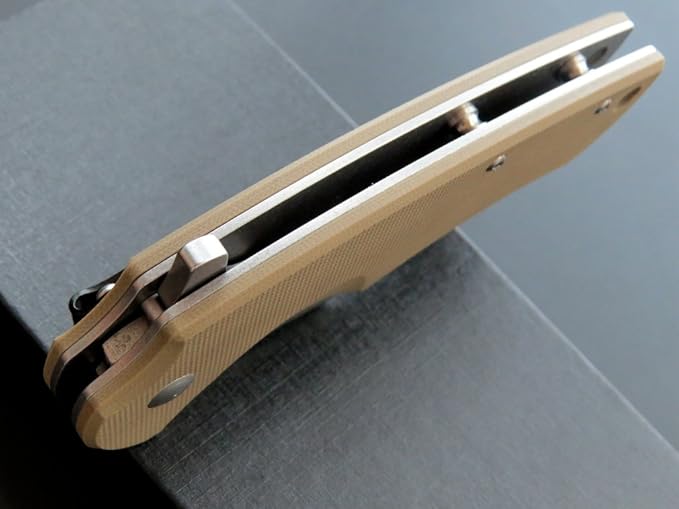 Eafengrow Pocket Knives D2 Blade and G10 Handle Folding Camping Knife Mini Outdoor Pocket Knife Survival Tool (EF13-brown)