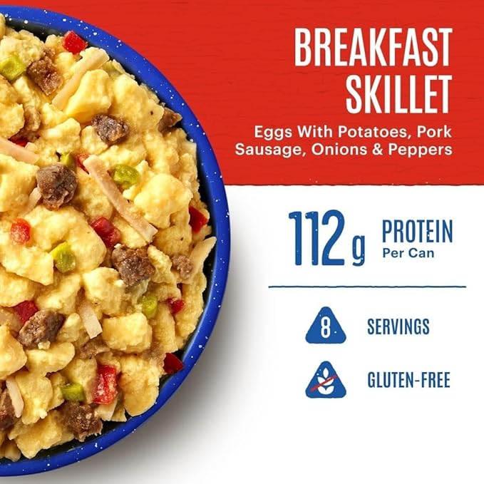 Mountain House Freeze Dried Breakfast Skillet #10 Can ??8 Servings per Can ??Gluten-Free ??30-Year Shelf Life ??Emergency, Survival, Camping, Hunting & Backpacking Canned Food ??Pack of 6