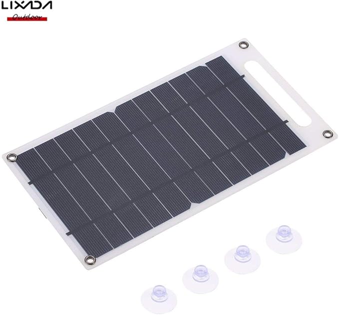 Solar Panel Charger USB Port Portable High Power Paper Shaped Monocrystalline Silicon for Cell Phone Camping Hiking Travel
