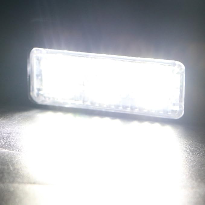 YM E-Bright 2-Pack White 4 LED Car Flash Light DRL Truck Warning Caution Emergency Construction Strobe Light DC 12V-24V