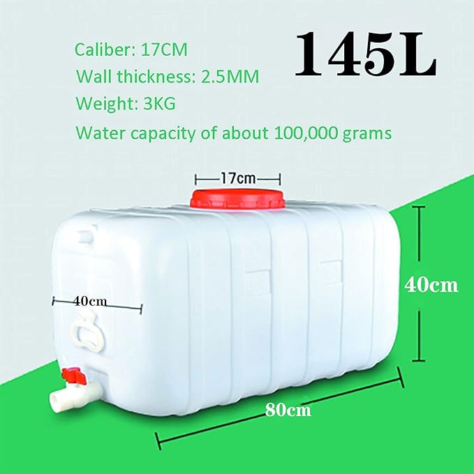 NAKAN Large Camping Water Containers with Tap Ultralight Portable Waterbucket Water Tank Emergency Cube Water Carrier for Home Camping Picnic BBQ Self-Driving Tour(Size:145L)