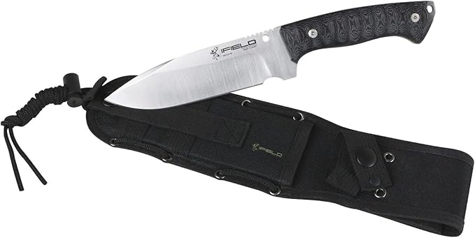 iFIELD Survival Knife Workout MOVA Satin Blade, Includes Sheath, Survival Knife, Camping Tool for Fishing, Hunting, Sport Activity
