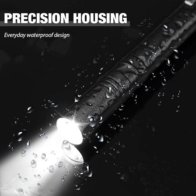 30 Pack Mini Pen Flashlights Bulk LED Pen Lights Aluminum Pocket Flashlights with Clips Small Handheld Torches Gifts for Camping Hiking Emergency Outdoor (Black)