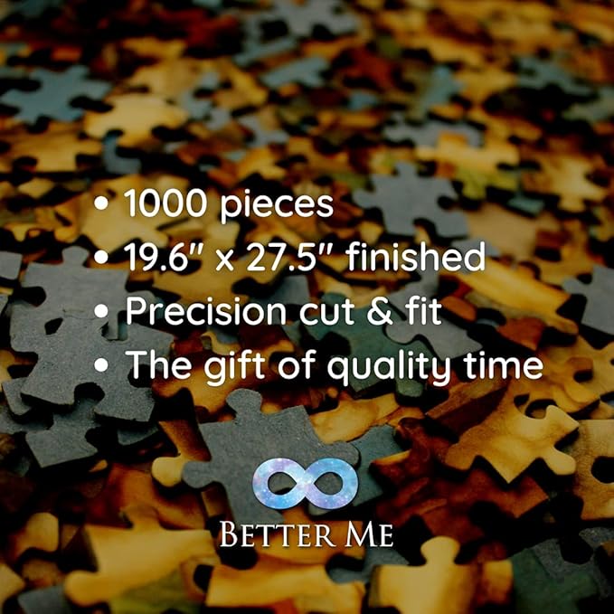 Better Me Flower Power 1000 Piece Puzzle for Adults - Flowers Jigsaw Puzzle 1000 Piece Collage