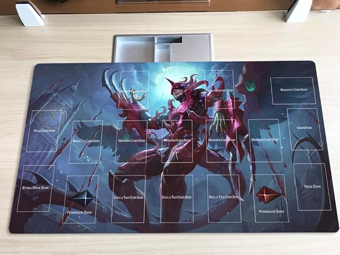 New Mlikemat Playmat Destiny Hero Destroy Phoenix Enforcer TCG CCG OCG Trading Card Game Mat with Zones + Free Bag (ZD039-318-A)