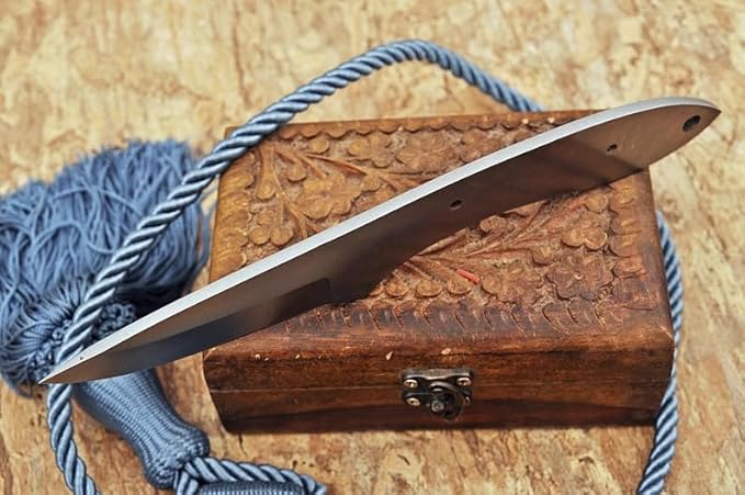 Zaby Knives-7282 Custom Handmade D2 Steel hunting Knife Blank Blade, 8.5'' skinning Knife Blank Blade For knife making, Gray (7282 Blank blade)