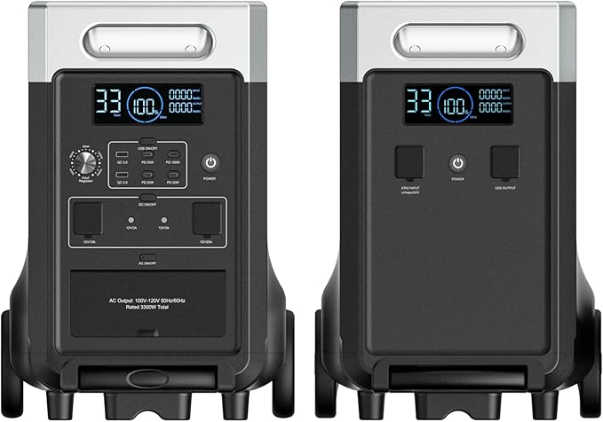 AFERIY 7680Wh Portable Power Station,P310 with 1 Extra Battery,120V 3600W Expandable Capacity LiFePO4 Battery Backup,Solar Generator for Home Use,Outdoor Camping,Power Outage,Camping,RV,Emergencies