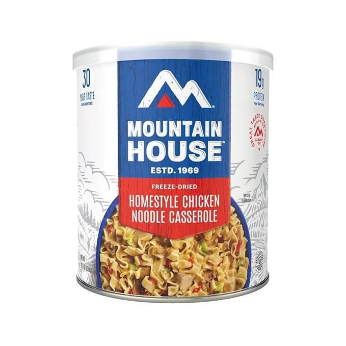 Mountain House Freeze Dried Homestyle Chicken Noodle Casserole #10 Can ??Pack of 6 | Survival & Emergency Canned Food | Camping & Backpacking Meals | 30-Year Taste Guarantee 10 Servings per Can