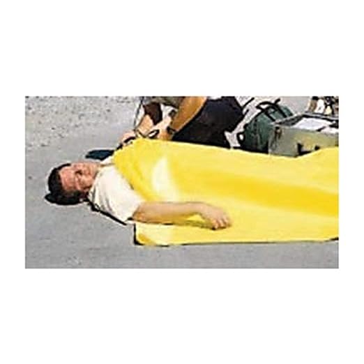 TIDI Products TID 980077 Poly-Backed 2-Ply Embossed Tissue Emergency Blanket, 58" W x 90" L, Yellow (Pack of 24)
