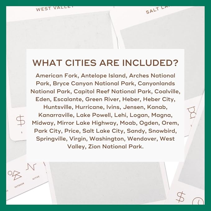Reach International Outfitters Utah Adventure Bucket List: 50 Scratch-Off Cards for Outdoor Activities, Tourist Attractions, and Road Trips - Perfect Travel Gift and Guide for Exploring