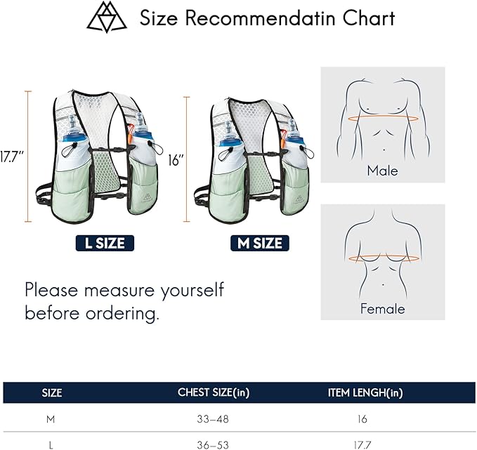 Haimont Running Hydration Vest, 5L Lightweight Runner Vest Pack for Women Men, Trail Running