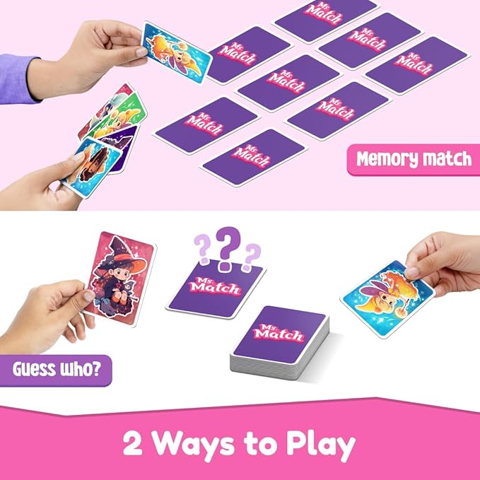 Bloomingo Card Game - Ms Match: Engaging Strategic Memory Card Game for Kids; Boosts Memory Skills; Great Card Game for Family Gatherings & Travel; Birthday Gift for Boys & Girls Ages 3, 4, 5 Blue