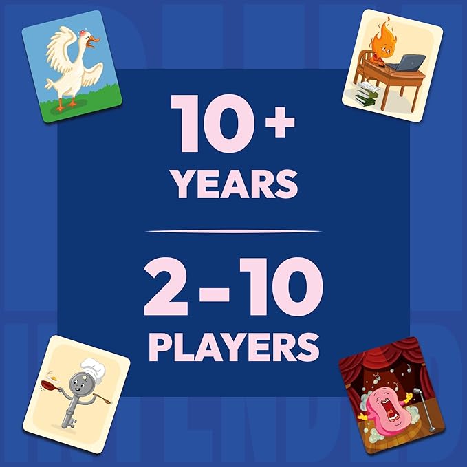 Pun Intended - Hilarious Picture Guessing Card Game for Families & Adults, Fast-Paced Wordplay Fun, Gifts for Pun & Game Lovers, 2-10 Players