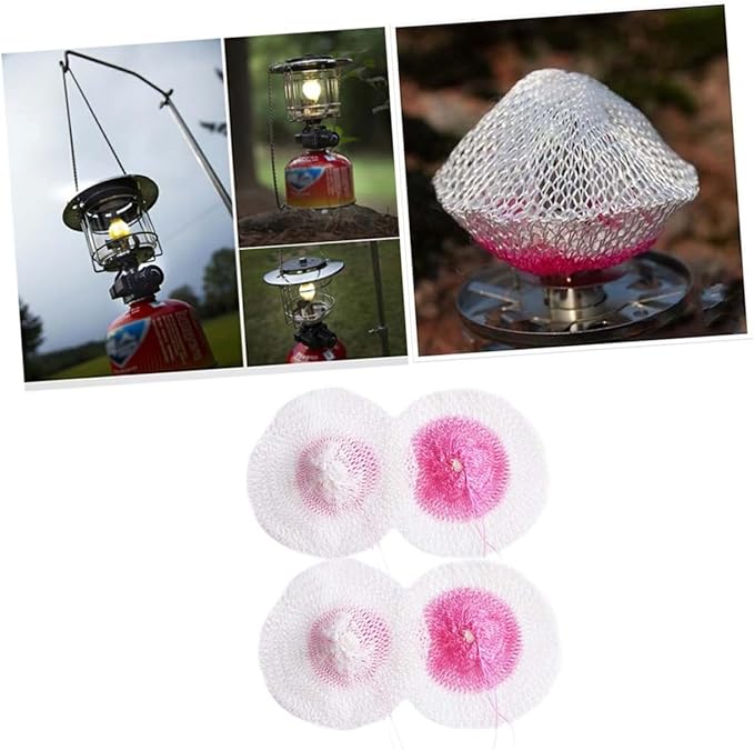 HEALLILY 4 Pcs Light Mantles Outdoor Lighting Gas Lamp Mantles Tent Light Camping Mantle Kerosene Camping Lights Light Gas Lights Lighting Outdoor Cloak Travel Universal White Lampshade