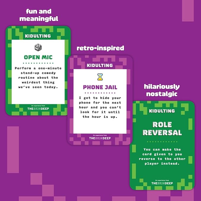 The Skin Deep Kidulting Fun Couples Card Game - Prompts to Create Funny Moments Between Couples & Friends - Inject Fun & Spontaneity Into Daily Interactions - Unique Gift & Date Night Idea