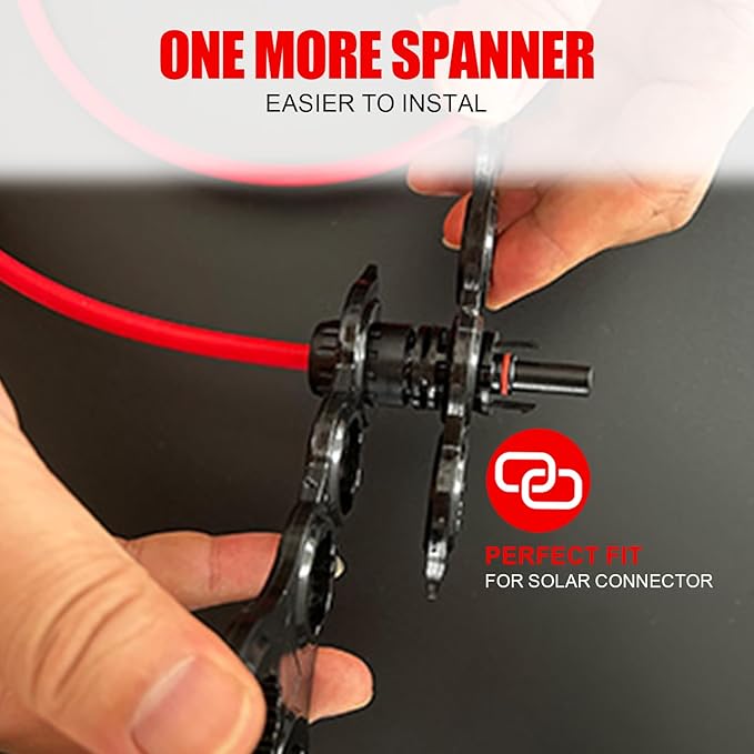 OYMSAE Solar Crimper Tool Kit with Y Connector - 24 PCS Solar Tools for PV MC4 Connectors: 10-14AWG Ratcheting Crimper, 10 Pairs Connectors, 2 Wrenches