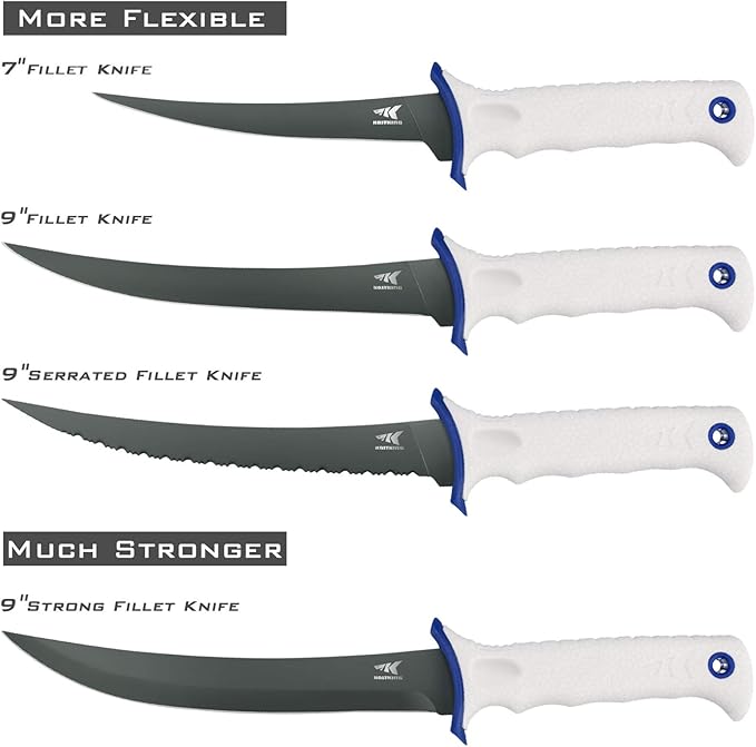 KastKing Spartacus Fillet Knife, Boning and Food Prep Knife, Razor Sharp 8Cr14 Stainless Steel Blade, 9 inch Strong Fishing Knife