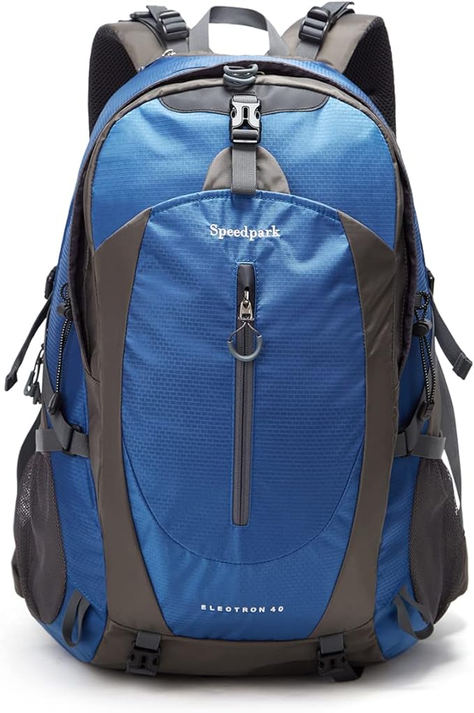SPEEDPARK Hiking Backpack 40L Waterproof Hiking Daypack with Rain Cover, Outdoor Trekking Travel Backpacks for Men Women