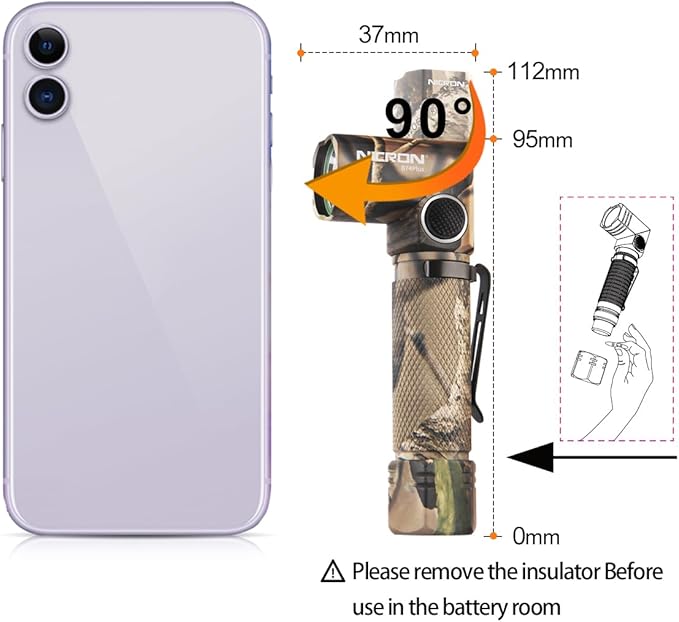 NICRON B74plus White/Red Light Flashlights Rechargeable,High Lumens 90 Degree Magnetic for Handfree,IP65 Waterproof 700 Lumens Compatiable with AA Battery for Hunting Outdoor Work Emergency.