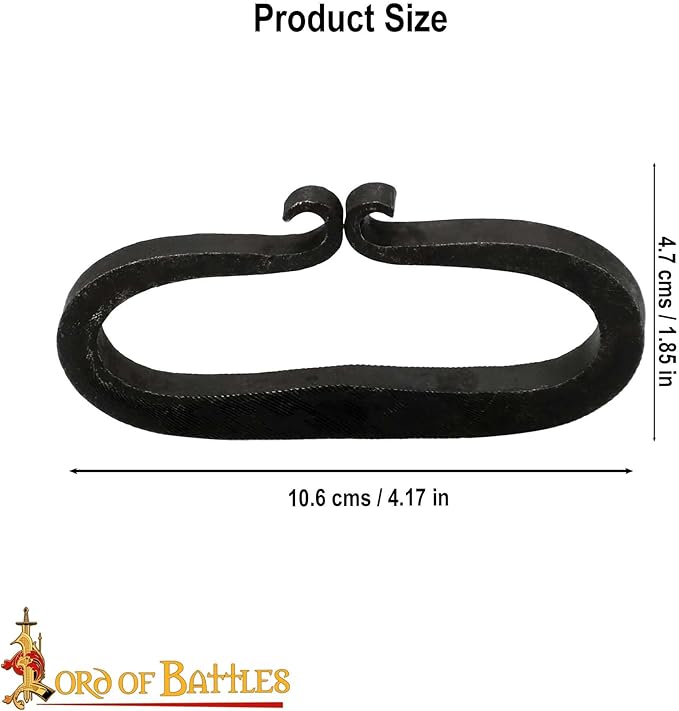 Lord of Battles Medieval Hand Forged Sturdy Iron Fire Striker Natural Finish Medieval Historical Reenactments Fully Functional Camping Accessory