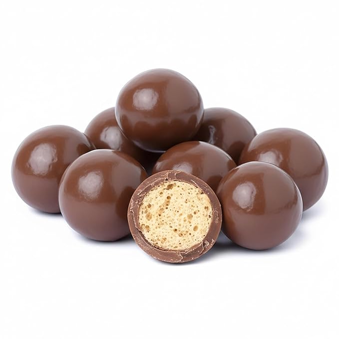 NY Spice Shop Belgian Dark Chocolate Malt Balls Party Decorations - 3 Pound Malted Milk Balls Candy Birthday Gifts - Chocolate Malted Milk Ball - Dark Chocolate Malt Ball Holiday Snacks