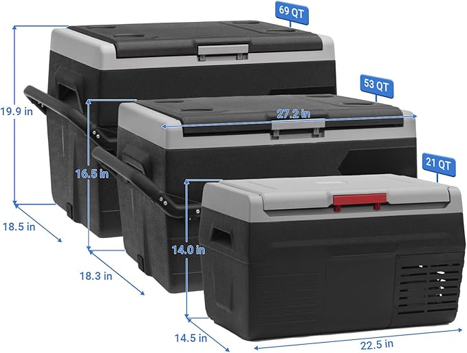 Smad Electric Cooler,Portable Refrigerator 12V/24V DC,Car Fridge 21 Quart (20 Liter),12v Refrigerator -4℉-68℉ Portable Fridge Freezer,Compressor Car Cooler for Truck,Vehicles,Camping