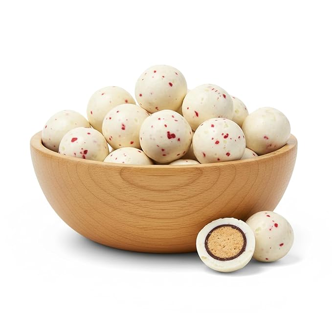 NY Spice Shop Peppermint Twist Chocolate Malt Balls Party Decorations - 8 Ounce Malted Milk Ball Candy Birthday Gifts - Chocolate Malted Milk Balls - Dark Chocolate Malt Ball Holiday Snacks