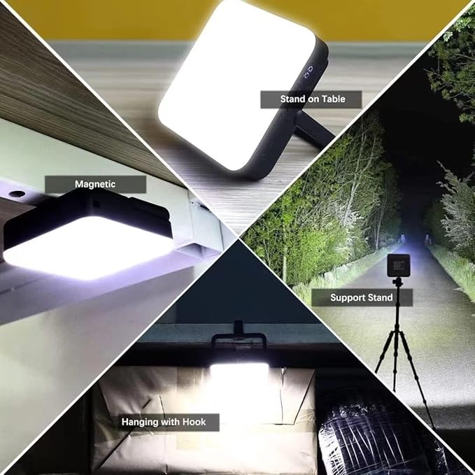 Tent Light for Vendor Booths, LED Portable Camping Lantern with 4 Lighting Modes, IPX4 Waterproof Camping Light, for Power Outages, Emergencies, Outdoors, Car Repairs