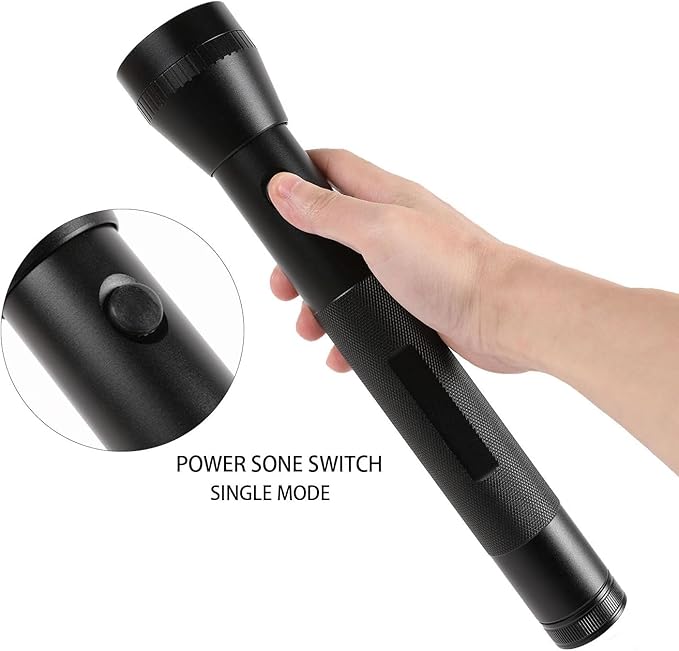 9 Pack Heavy Duty 2-Cell D Battery LED Big Flashlights Bulk, High Lumens, Single Mode, Aluminum, Rugged Metal Flashlight for Outdoors Camping Hinking Emergency