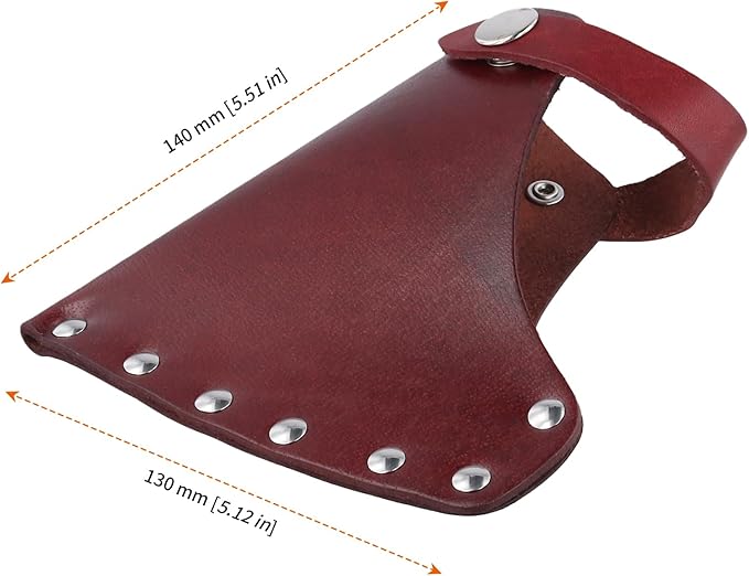 HOZEON 3 PCS Leather Axe Protector, Hatchet Sheath, Axe Head Cover for Outdoor, Camping, Lumberjacks