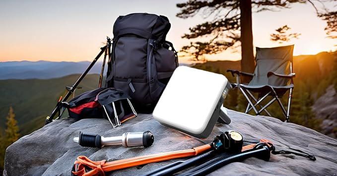 Tent Light for Vendor Booths, LED Portable Camping Lantern with 4 Lighting Modes, IPX4 Waterproof Camping Light, for Power Outages, Emergencies, Outdoors, Car Repairs