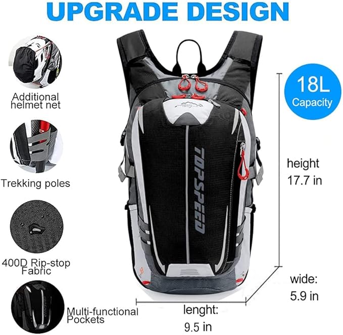 INOXTO Hydration Pack Backpackï¼?8L Hydration Pack Lightweight Water Backpack with 2L Water Bladder Bag Daypack for Hiking Running Cycling Camping Hunting for Women Men