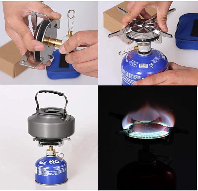 CHENBO Lightweight Outdoor Camping Stove - Foldable Gas Stove for Cookout and Backpacking