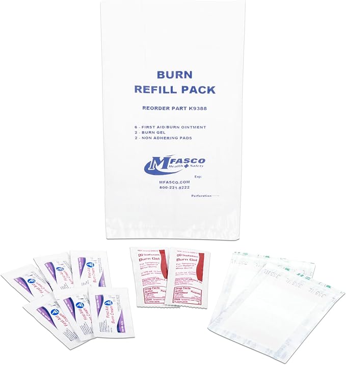 MFASCO First Aid Kit Refill Burn Care Refill Pack
