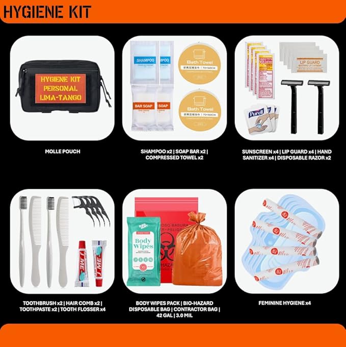 72 Hour Survival Kit - 291 Pieces Survival Gear and Supplies - 45L Go Bag Emergency Backpack, First Aid, Water Filter, Tools, Tent, Camping Essentials, Emergency Preparedness - The Alpha
