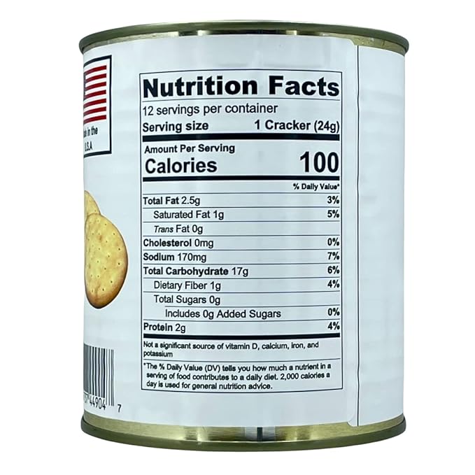 Future Essentials Sailor Pilot Bread Crackers 9.9 Oz per Can Ship’s Biscuit Ready to Eat Survival Food #2.5 Can (12 Servings Each) Pack of 1 Long-Term Emergency Storage Food 30-Year Shelf Life