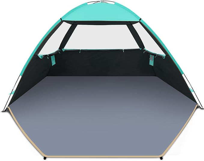 Gorich Beach Tent Sun Shelter for 3/4-5/6-7/8-10 Person with UPF 50ï¼?UV Protection, Lightweight & Easy Setup Beach Shade Canopy, Portable Beach Shade Tent Beach Cabana
