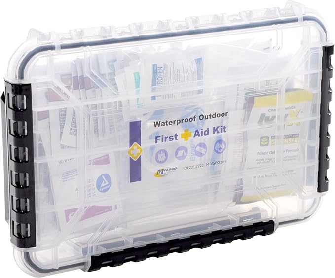 Waterproof First Aid Kit 93 Piece by MFASCO Flambeau Case