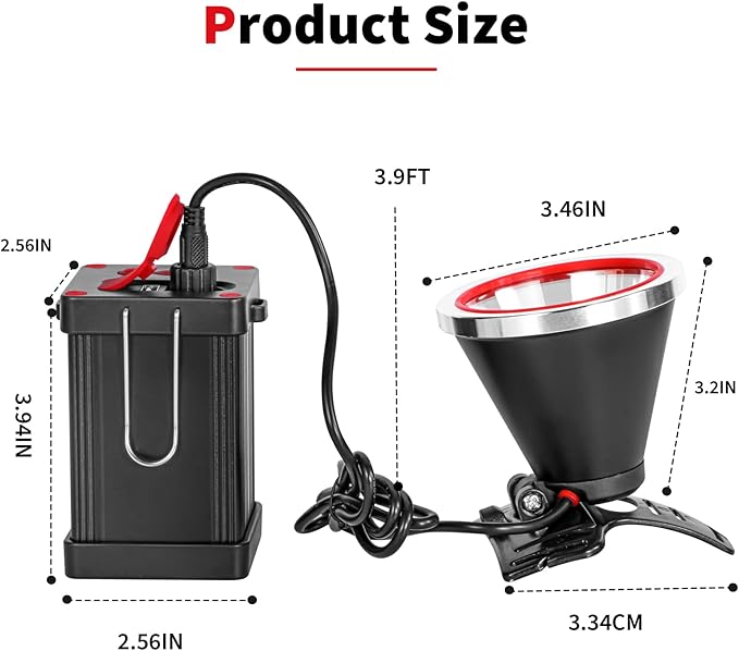 High Power LED Headlamp with Separation Design, Super Bright Long Distance Headlight, Waterproof Rechargeable Outdoor Head Lamps for Camping, Hiking, Fishing, Hunting, Running, Work, Emergency