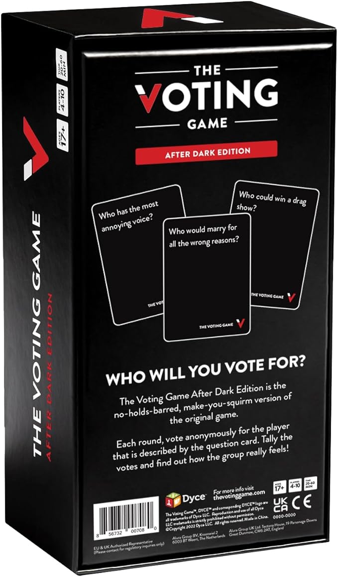 The Voting Game After Dark Edition - The Hilarious Adult Party Card Game About Finding Out Who Your Friends are - Perfect for College Students, Fun Parties and Board Games Night with Your Group