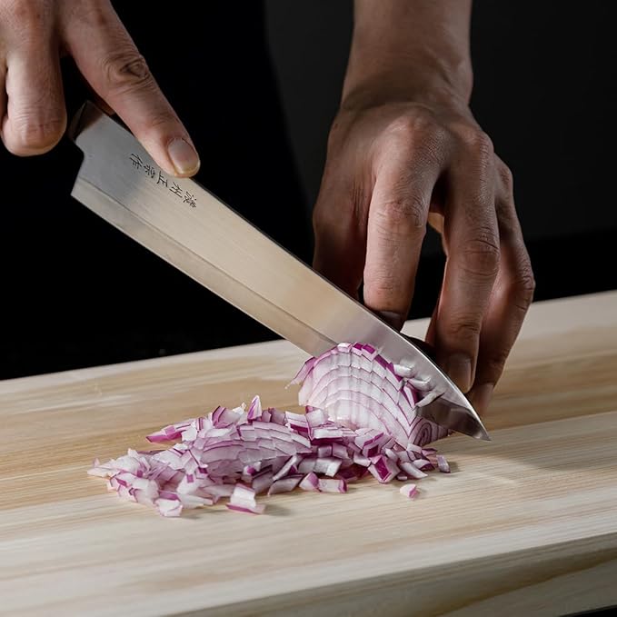 Chef Knife, 8.2 Inch Japanese knife, 濃州正宗ä½? Stainless steel, plain wood Handle, Kitchen knife, HOUCHO