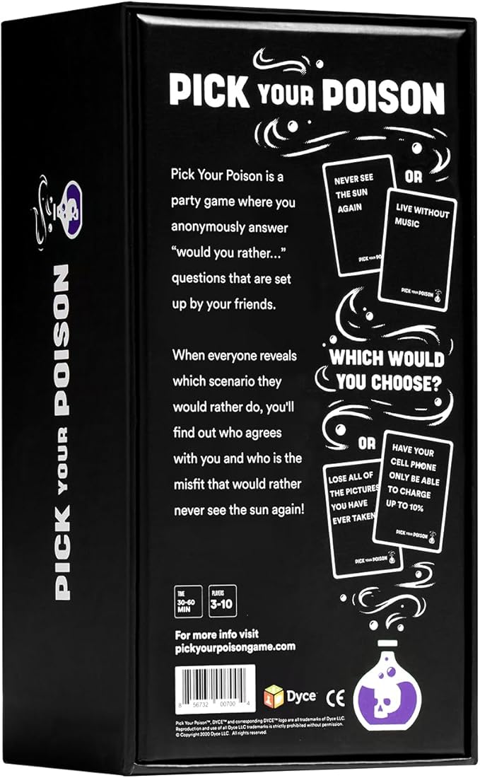 Pick Your Poison Party Game + Family Expansion Set - The ?œWhat Would You Rather Do???Card Game for Kids, Teens, College Students, Adults, at Fun Parties and Board Games Night with Your Friends