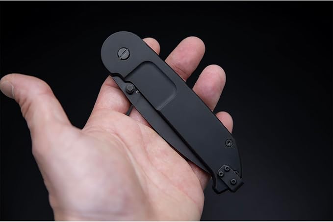 Extrema Ratio - BF2 CT (BLACK), Folding Knife, Böhler N690 steel blade hardened to 58 HRC, burnished finish, smooth anticorodal aluminum handle, dual guards, reversible clip, compact and durable