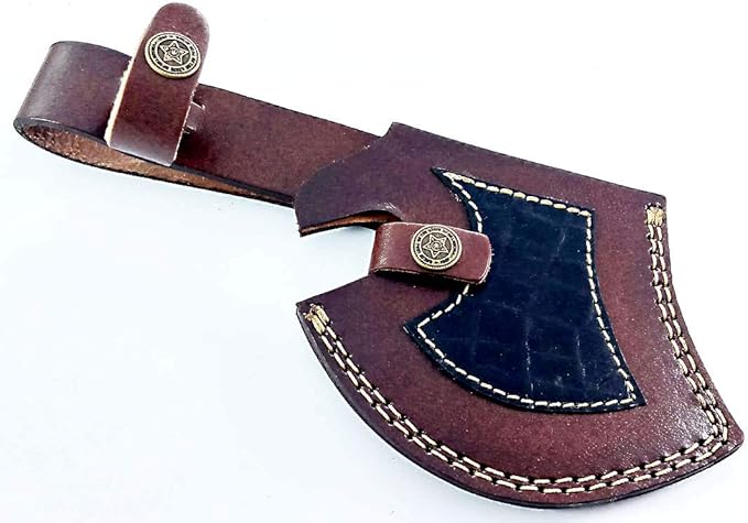 Damascus Steel Blade Axe Hatchet Tomahawk Hunting Knife Camping Hiking SM46